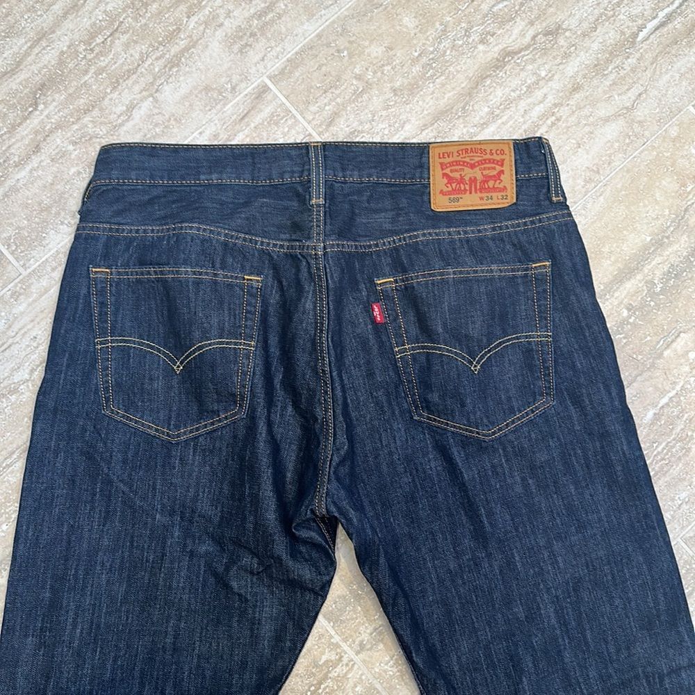 NWOT Levi’s 569’s dark denim 34 x 32 - Picture 5 of 8
